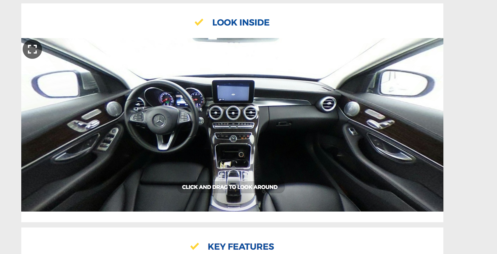 CarMax digital merchandising — 360 interior viewer