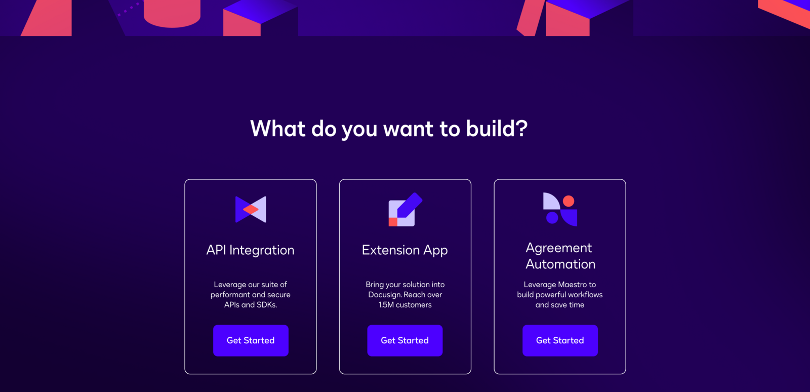 Docusign developer site redesign